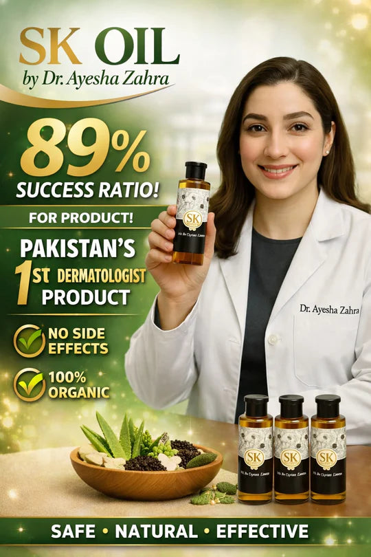 Increase breast size naturally with SK Oil, recommended by Dr. Ayesha Zahra.